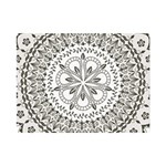 Vector Mandala Drawing Decoration Premium Plush Fleece Blanket (Mini)