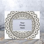 Vector Mandala Drawing Decoration White Tabletop Photo Frame 4 x6 