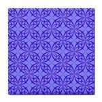 Decor Pattern Blue Curved Line Tile Coaster
