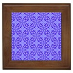 Decor Pattern Blue Curved Line Framed Tile