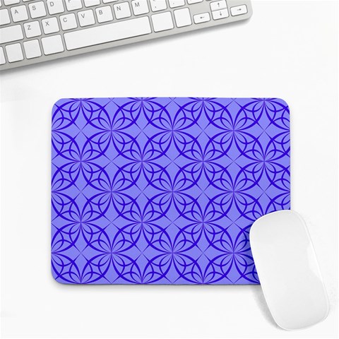 Decor Pattern Blue Curved Line Small Mousepad from ArtsNow.com Front