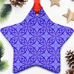 Decor Pattern Blue Curved Line Ornament (Star)