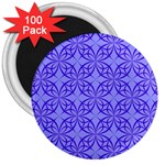 Decor Pattern Blue Curved Line 3  Magnets (100 pack)