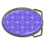 Decor Pattern Blue Curved Line Belt Buckles