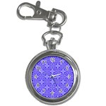Decor Pattern Blue Curved Line Key Chain Watches