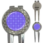 Decor Pattern Blue Curved Line 3-in-1 Golf Divots