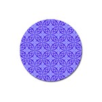 Decor Pattern Blue Curved Line Magnet 3  (Round)