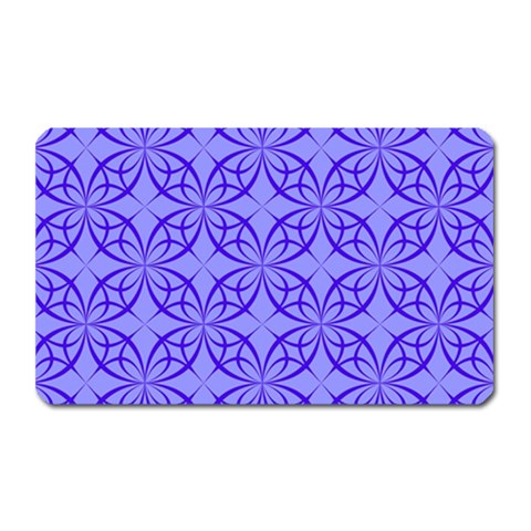 Decor Pattern Blue Curved Line Magnet (Rectangular) from ArtsNow.com Front