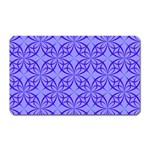 Decor Pattern Blue Curved Line Magnet (Rectangular)