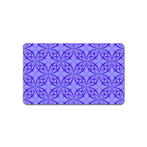 Decor Pattern Blue Curved Line Magnet (Name Card) from ArtsNow.com Front