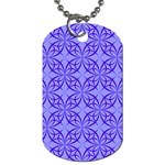 Decor Pattern Blue Curved Line Dog Tag (One Side)