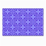 Decor Pattern Blue Curved Line Postcards 5  x 7  (Pkg of 10)