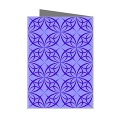 Decor Pattern Blue Curved Line Mini Greeting Card from ArtsNow.com Right