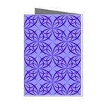 Decor Pattern Blue Curved Line Mini Greeting Cards (Pkg of 8)