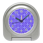 Decor Pattern Blue Curved Line Travel Alarm Clock