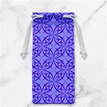 Decor Pattern Blue Curved Line Jewelry Bag