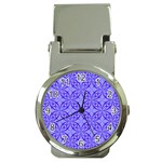 Decor Pattern Blue Curved Line Money Clip Watches
