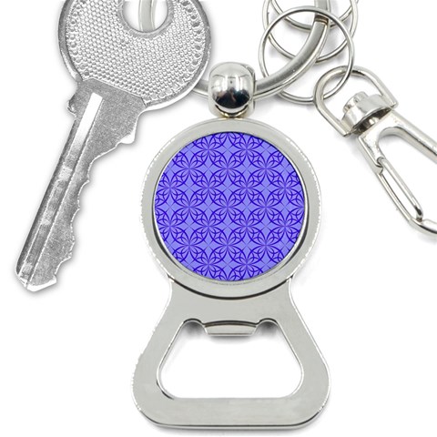 Decor Pattern Blue Curved Line Bottle Opener Key Chain from ArtsNow.com Front