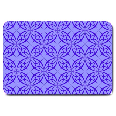 Decor Pattern Blue Curved Line Large Doormat from ArtsNow.com 30 x20  Door Mat