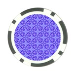 Decor Pattern Blue Curved Line Poker Chip Card Guard