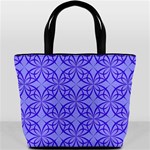 Decor Pattern Blue Curved Line Bucket Bag