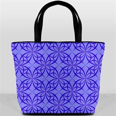 Decor Pattern Blue Curved Line Bucket Bag from ArtsNow.com Back