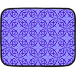Decor Pattern Blue Curved Line Fleece Blanket (Mini)