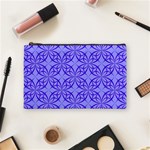 Decor Pattern Blue Curved Line Cosmetic Bag (Medium)