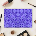 Decor Pattern Blue Curved Line Cosmetic Bag (Large)