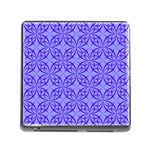 Decor Pattern Blue Curved Line Memory Card Reader (Square 5 Slot)