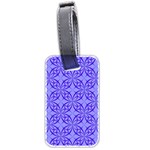 Decor Pattern Blue Curved Line Luggage Tag (two sides)