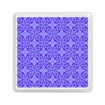 Decor Pattern Blue Curved Line Memory Card Reader (Square)
