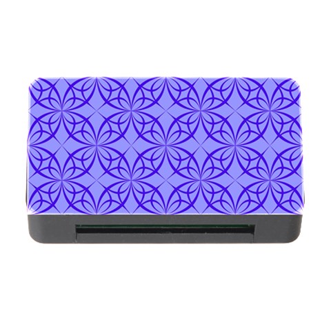 Decor Pattern Blue Curved Line Memory Card Reader with CF from ArtsNow.com Front