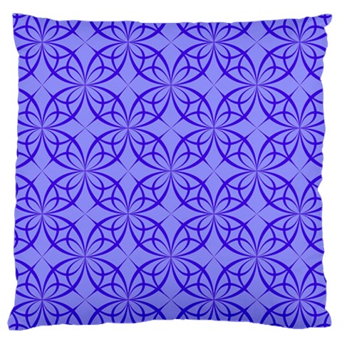 Decor Pattern Blue Curved Line Large Cushion Case (Two Sides) from ArtsNow.com Front