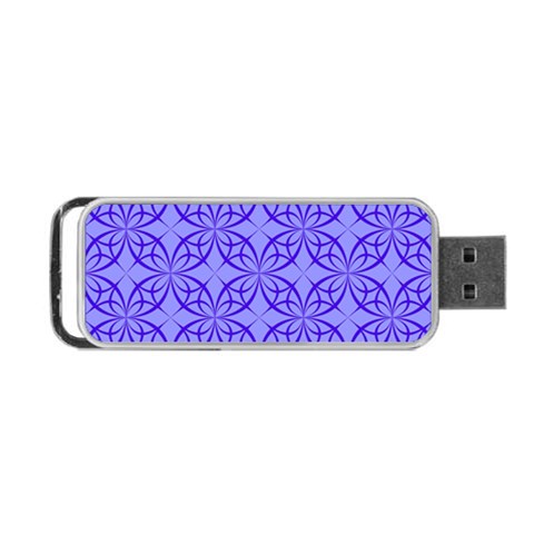Decor Pattern Blue Curved Line Portable USB Flash (One Side) from ArtsNow.com Front