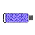 Decor Pattern Blue Curved Line Portable USB Flash (Two Sides)