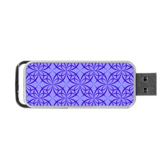 Decor Pattern Blue Curved Line Portable USB Flash (Two Sides) from ArtsNow.com Back