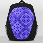 Decor Pattern Blue Curved Line Backpack Bag