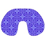 Decor Pattern Blue Curved Line Travel Neck Pillow