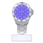 Decor Pattern Blue Curved Line Plastic Nurses Watch