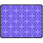 Decor Pattern Blue Curved Line Two Sides Fleece Blanket (Medium)
