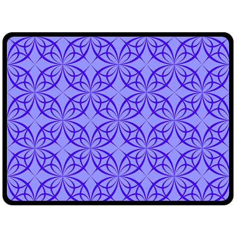 Decor Pattern Blue Curved Line Two Sides Fleece Blanket (Large) from ArtsNow.com 80 x60  Blanket Front