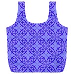 Decor Pattern Blue Curved Line Full Print Recycle Bag (XL)