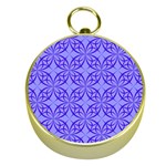 Decor Pattern Blue Curved Line Gold Compasses