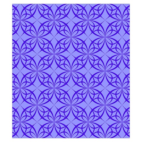 Decor Pattern Blue Curved Line Drawstring Pouch (Small) from ArtsNow.com Front