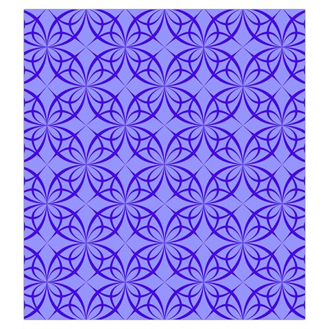 Decor Pattern Blue Curved Line Drawstring Pouch (Large) from ArtsNow.com Front