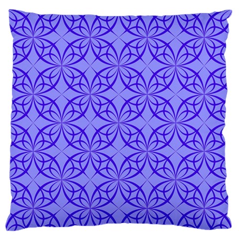 Decor Pattern Blue Curved Line Standard Premium Plush Fleece Cushion Case (One Side) from ArtsNow.com Front