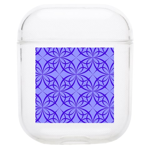 Decor Pattern Blue Curved Line Soft TPU AirPods 1/2 Case from ArtsNow.com Front