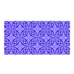 Decor Pattern Blue Curved Line Satin Wrap 35  x 70 