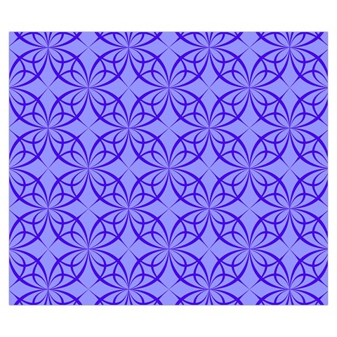Decor Pattern Blue Curved Line Zipper Large Tote Bag from ArtsNow.com Back